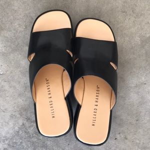 Hillard & Hanson vintage black platform clog